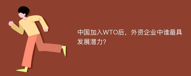 中国加入WTO后，外资企业中谁最具发展潜力？