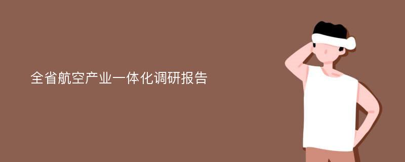 全省航空产业一体化调研报告