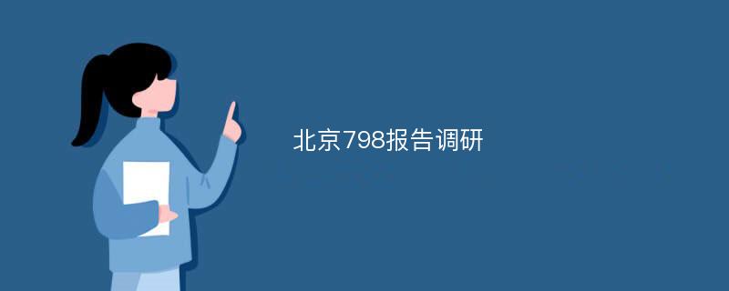 北京798报告调研