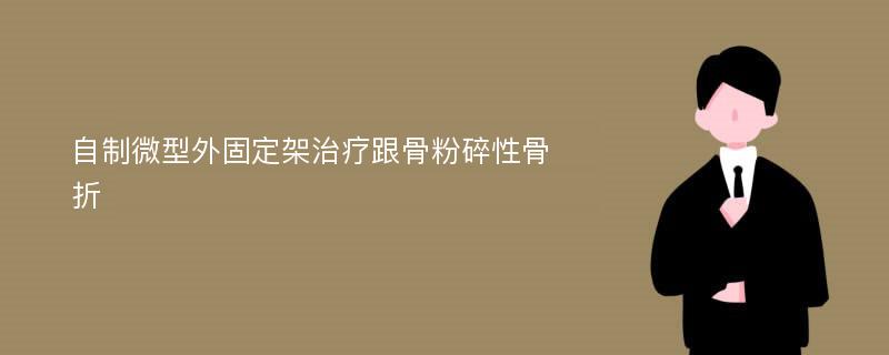 自制微型外固定架治疗跟骨粉碎性骨折